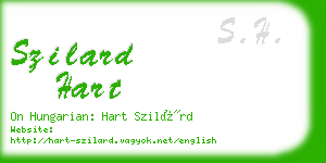 szilard hart business card